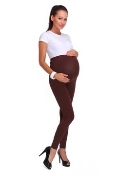 LEGGINSY CIĄŻOWE BAWEŁNA GETRY PANEL DŁUGIE S