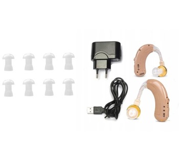 Aparat słuchowy akku z redukcją szumów PROFESJONAL + Kabel USB do ładowania