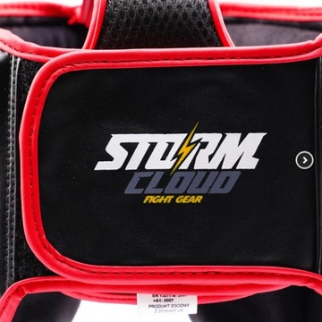 Боксерский шлем StormCloud Lynx Черный/Красный L/XL