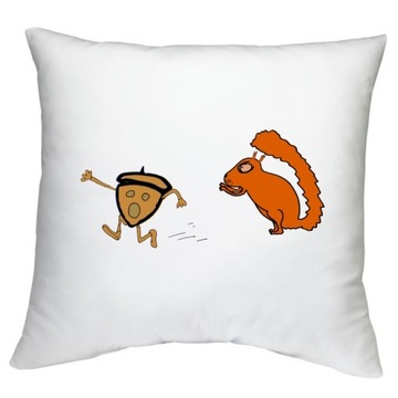 ПОДУШКА КРАСНАЯ БЕЛКА, УЗОРЫ БОБРА БЕЛКИ