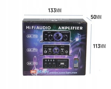 MINI WZMACNIACZ MOCY AUDIO AK-170 BLUETOOTH 5.1