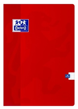 Zeszyt w kratkę A5 Oxford 60 kartek czerwony