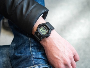 MĘSKI ZEGAREK CASIO GD-350-1ER G-SHOCK CZARNY DATOWNIK STOPER CZAS ŚWIATOWY