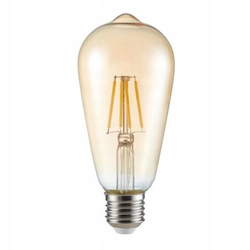 Żarówka dekoracyjna Led E27 ST64 8W 2200K amber