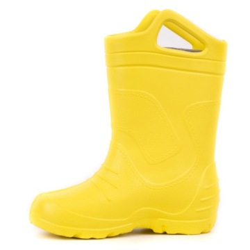 Легкі Гумові чоботи дитячі поролонові Stomilek 51051 żółte 30