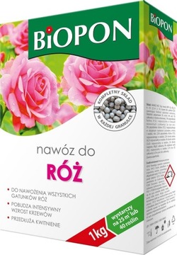 Nawóz do RÓŻ BiOPON wieloskładnikowy granulowany 1kg