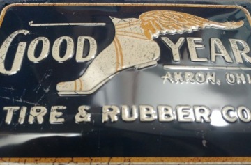 МЕТАЛЛИЧЕСКИЙ ПОСТЕР ИЗОБРАЖЕНИЕ 20X30 GOODYEAR РЕТРО МОТО