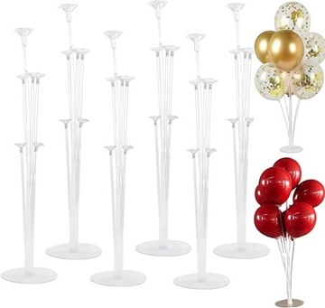 6x Stojak Do Balonów Do Dekoracji Na Stół Wesele Urodziny 70cm