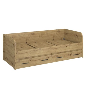 Łóżko z szufladami młodzieżowe jednoosobowe pod materac 90x200 Ayson 2s/90