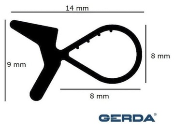 ПРЕССОВАННАЯ ПРОКЛАДКА ДЛЯ ДВЕРИ GERDA FISH BROWN 1 метр