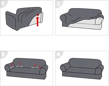 ЧЕХОЛ ДЛЯ ДИВАНА, ДИВАНА, СЕРЫЙ ВЕЛОР, 3-МЕСТНЫЙ ПРЕМИУМ, 190-230 СМ