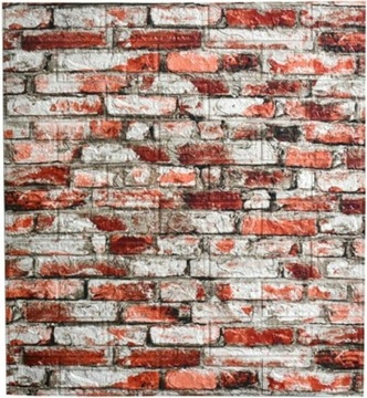 TAPETA CEGŁA SAMOPRZYLEPNA NAKLEJKA PANEL ŚCIENNY 3D IMITACJA KAMIEŃ MUR