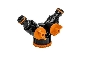 TRÓJNIK Z ZAWORAMI DO WĘŻA OGRODOWEGO 1x3/4