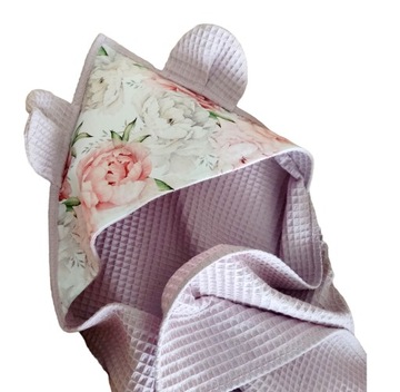 ПОЛОТЕНЦЕ ВАФЕЛЬНОЕ С КАПЮШОНОМ ДЛЯ ДЕТЕЙ 75х75