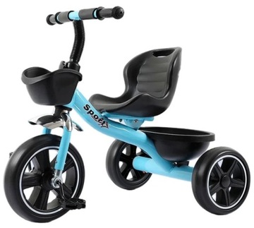 Трехколесный велосипед, легкая коляска для езды на велосипеде, 5-точечные ремни, 3 цвета