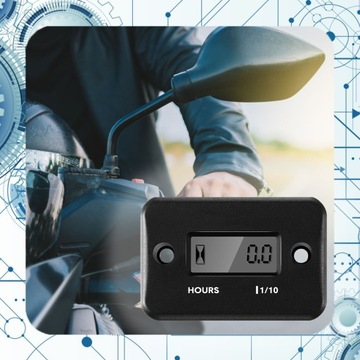 Счетчик моточасов двигателя 2T/4T газонокосилка мотоцикл водонепроницаемый