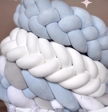 Высокий плетеный чехол для кроватки, пеленка, 360 см, 6 ремней, застежка