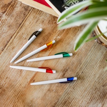 ПЛАСТИКОВЫЕ РУЧКИ С ГРАВИРОВКОЙ ЛОГОТИПА, 100 с.