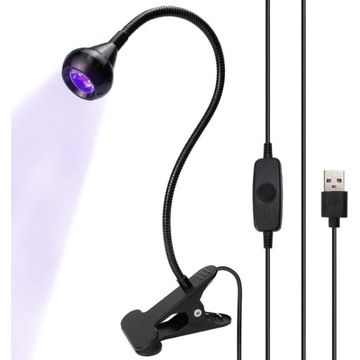 УФ-ЛАМПА 3 Вт ДЛЯ ЗАКАЛКИ ПАЯЛЬНОЙ МАСКИ USB 395-405NM 32 СМ 6 В ГУСИНАЯ ШЕЯ