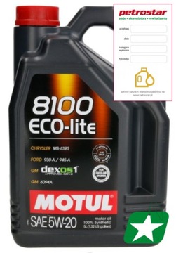 MOTUL 8100 ECO-LITE 5W20 5L
