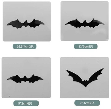 УКРАШЕНИЯ ДЛЯ ХЭЛЛОУИНА 3D НАКЛЕЙКИ С ЛЕТУЙ ЛЕТОЙ ЛЕТОЙ 70 ШТ.