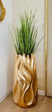 ЦВЕТОЧНЫЙ ВАЗ С ЗОЛОТОЙ КРЫШКОЙ 70см