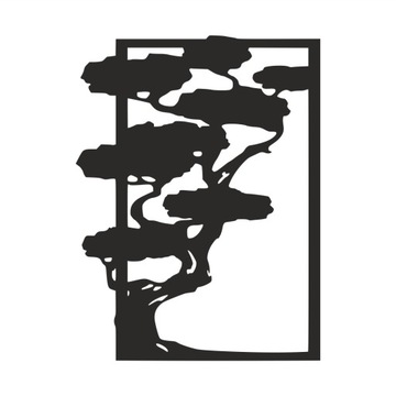 Baza pod chrobotka bonsai prostokąt czarne białe