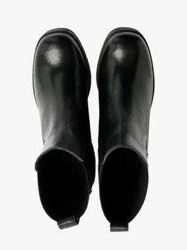 Sztyblety skórzane naturalna skóra licowa RYŁKO buty zimowe damskie czarne