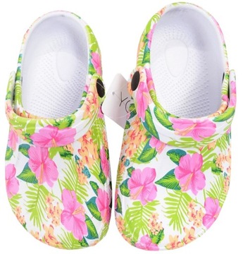 ЭЙ! CROKS LIGHT БАССЕЙН ШЛЕПКИ, цветы, 32 K2C