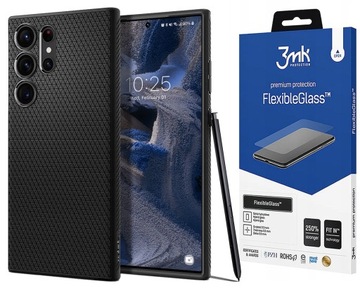 ETUI SLIM ARMOR OBUDOWA SPIGEN CASE DO GALAXY S24 ULTRA MATTE i SZKŁO 3MK