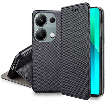 Etui do Xiaomi Redmi Note 13 Pro 4G SMART MAGNET BOOK CASE Z KLAPKĄ + SZKŁO