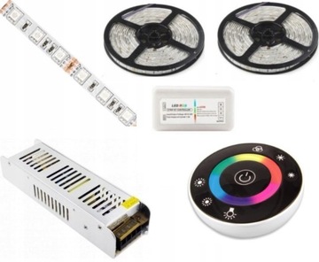 ZESTAW 7m TASMA 420 LED RGB 5050 PILOT DOTYK UFO