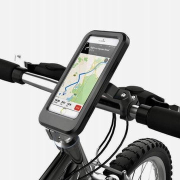 Uchwyt na telefon z nawigacją rowerową, wodoodporny ekran dotykowy, podróż w deszczowy dzień