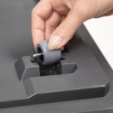 Подставка для цветов на колесах KARO WYSOKI 40X40x60см эко переработанный цвет ЧЕРНЫЙ