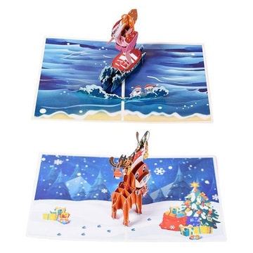 wkv-2x 3D Christmas cards, unique popup