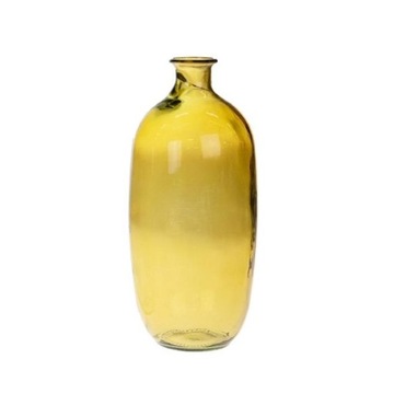 MODNY WAZON SZKLANY ŻÓŁTY SZKŁO Z RECYKLINGU 31CM