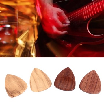 Набор деревянных медиаторов для гитары из 4 предметов.