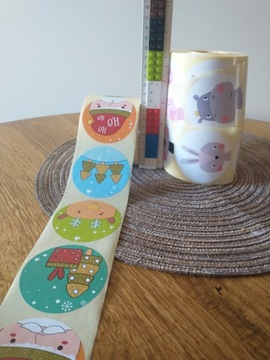 Большие наклейки 4 штуки ПОДАРОК ​​Рождественский динозавр