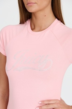 JUICY COUTURE Różowy t-shirt Retroshrunken Tee M
