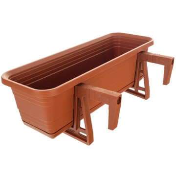 БАЛКОННАЯ ЯЩИКА ЦВЕТОЧНЫЙ ГОРШОК ЦВЕТОЧНЫЙ ВАЗ 50см РУЧКИ ПОДСТАВКА БАЛКОННАЯ БАЛЮСТРАДА