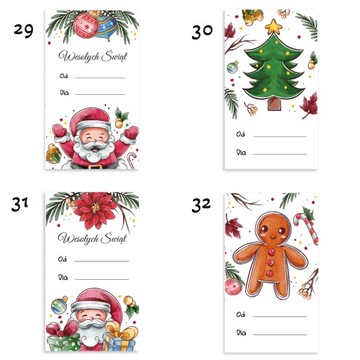 Бирки для рождественских подарков НАБОР из 10 ШТ.