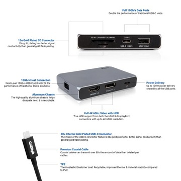Зарядка CalDigit USB-C SOHO DOCK Gen.2 до 90 Вт 10 Гбит/с