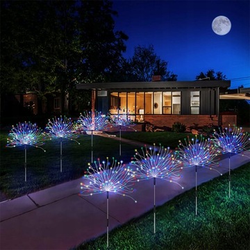 4Szt LAMPKI OGRODOWE SOLARNE DMUCHAWIEC DRZEWKO FAJERWERKI OZDOBA 480 LED