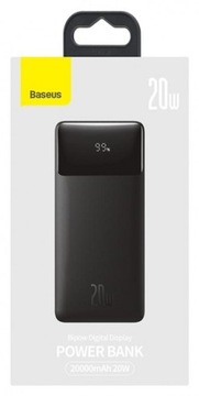 Baseus Bipow 20000мАч 2xUSB USB-C 20Вт черный