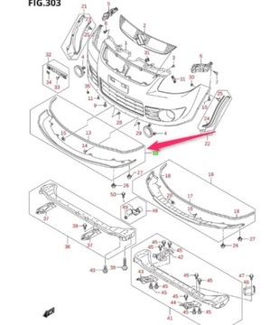 DOPLNĚNÍ SPODNÍ NÁRAZNÍKU PŘEDNÍ SUZUKI