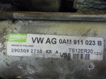 GOLF VI A1 OCTAVIA PASSAT RAPID 1.4 TSI 10R 122KM CAX STARTÉR 0AM911023B