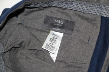 MARKS&SPENCER*NIEBIESKI MĘSKIE SPODNIE CHINO*36/31