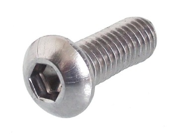 10x ŚRUBA M6 (1,0) x 16 IMBUS NIERDZEWNA KULISTA