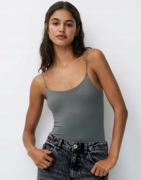 ramiączka body zielone basic klasyczne bkj NG7 M Pull & bear