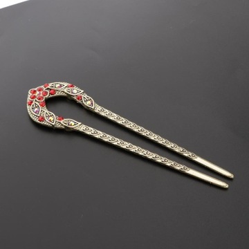 ch-Заколка со стразами, Волосы, Шпилька, Волосы красные